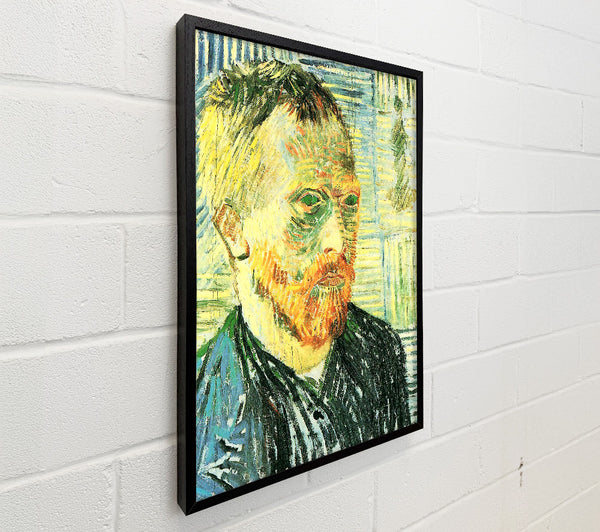 Van Gogh Self Portrait With Background Of Japanese Woodblock