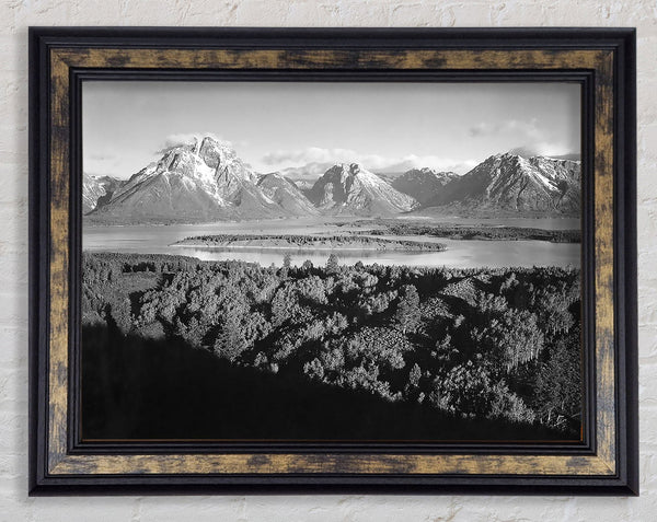 Ansel Adams Signal Hill In Grand Teton Wyoming Framed Print