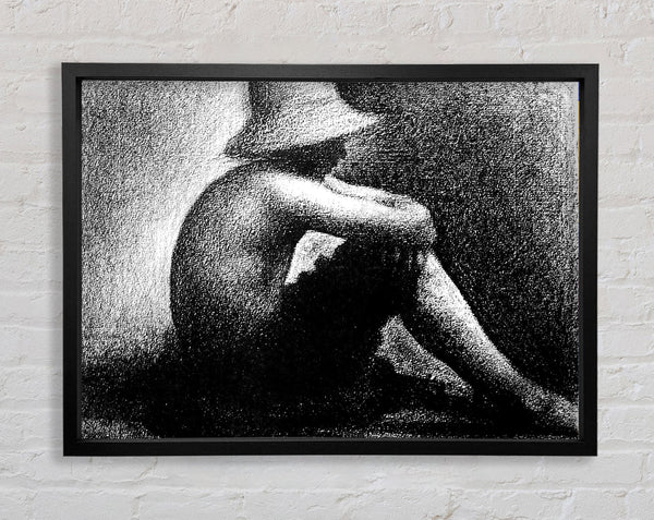 Seurat Sitzender Junge mit Strohhut