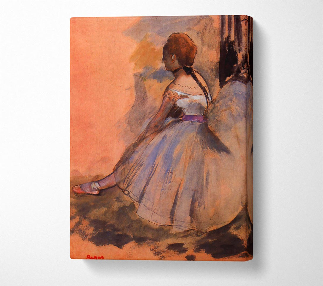  A Canvas Print of Degas Sitting Dancer With Extended Left Leg Canvas Art