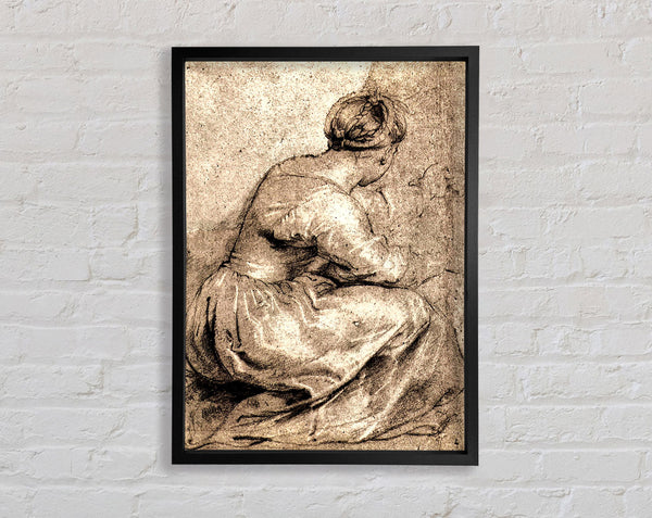 Rubens Sitting Girl Framed Print