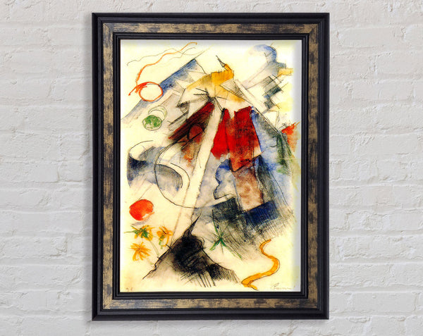 Franz Marc Sketch Of The Brenner Road 1 Framed Print