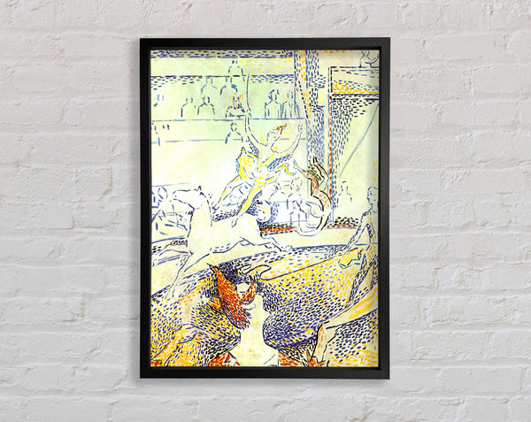 Seurat Sketch Of The Circus Framed Print