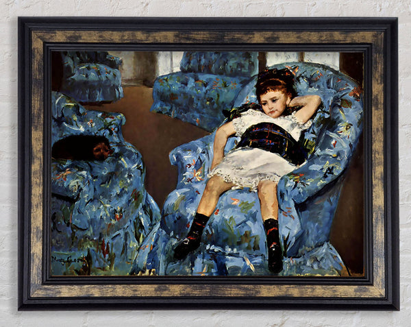 Cassatt Small Girl In The Blue Armchair Framed Print