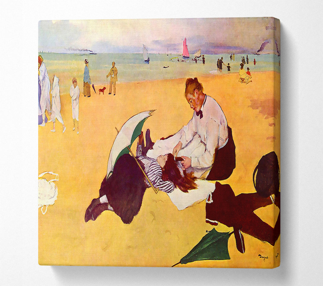 A Canvas Print of Degas Small Girls On The Beach Canvas Wall Art
