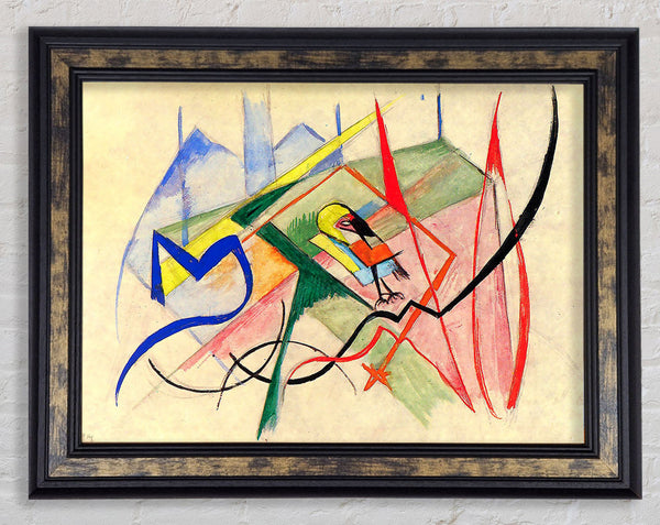 Franz Marc Small Mythical Creatures Framed Print