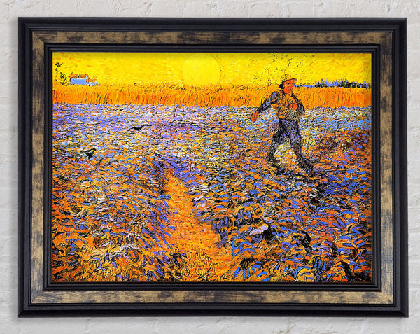 Van Gogh Sower Under The Sun Framed Print