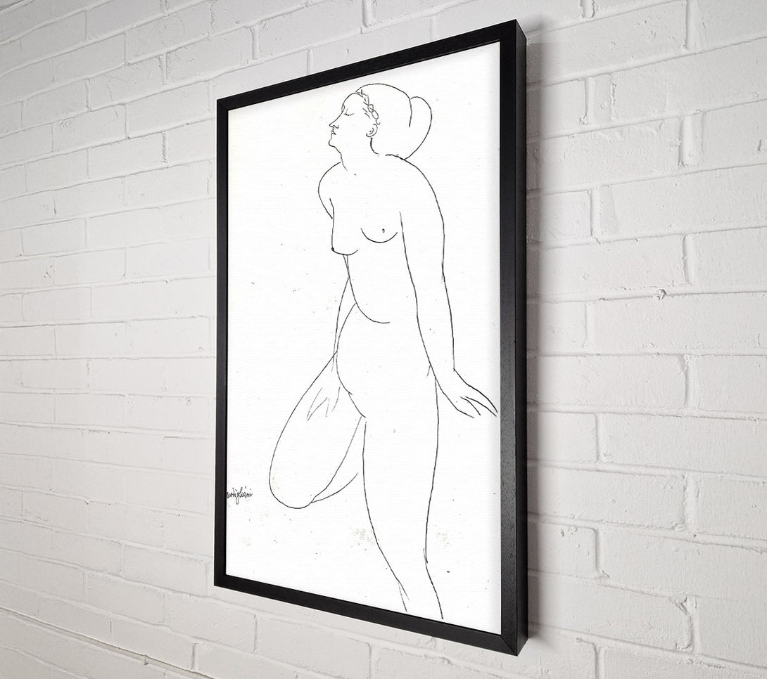  A Canvas Print of Modigliani Standing Nude 2 Canvas Print