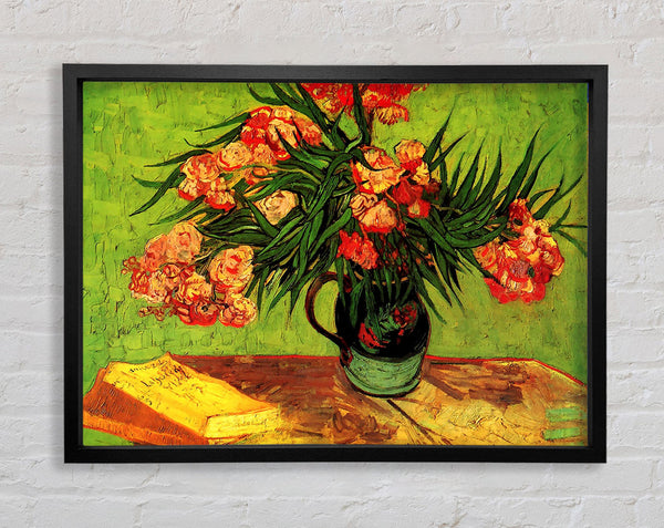 Van Gogh Stillleben Vase mit Oleander und Büchern