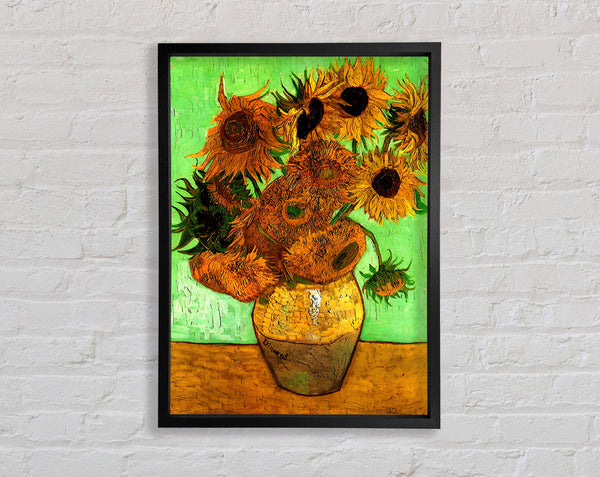 Van Gogh Still Life Vase With Twelve Sunflowers 2 Framed Print