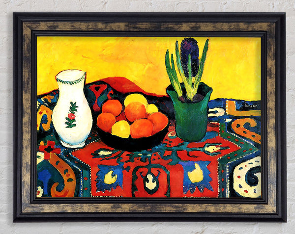 August Macke Still Life With Hyacinthe Framed Print