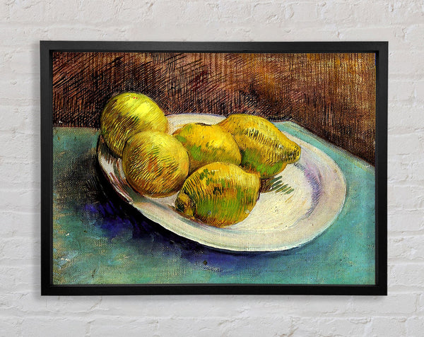 Van Gogh Stillleben mit Zitronen auf einem Teller