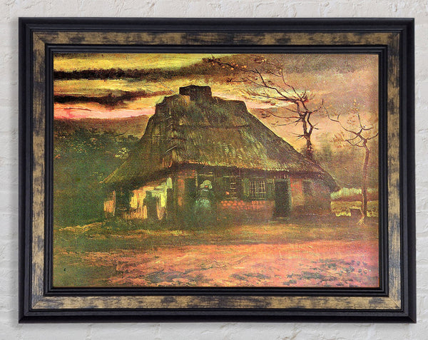 Van Gogh Straw Hut At Dusk Framed Print