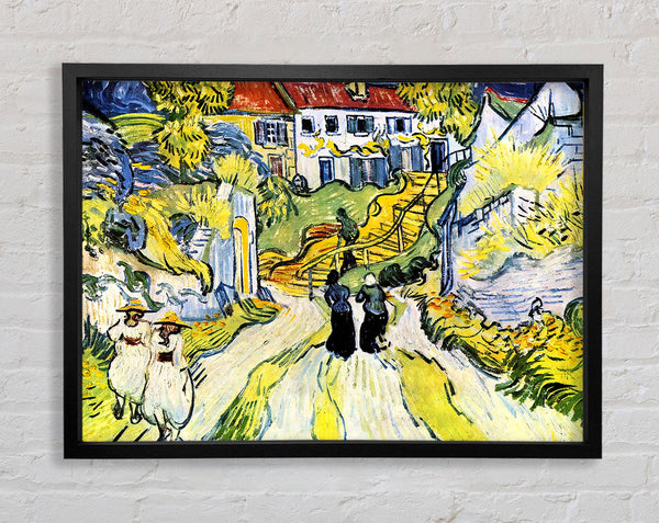 Van Gogh Street And Road In Auver Framed Print