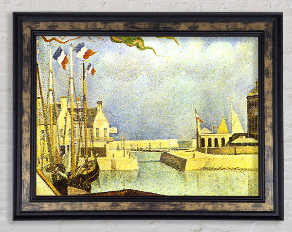 Seurat Sunday In Port-En-Bessin Framed Print