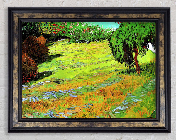 Van Gogh Sunny Lawn In A Public Park Framed Print
