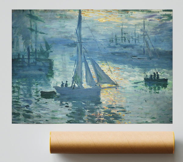 Monet Sunrise At Sea 2 Print