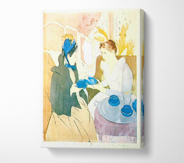  A Canvas Print of Cassatt Tea In The Afternoon Canvas Print