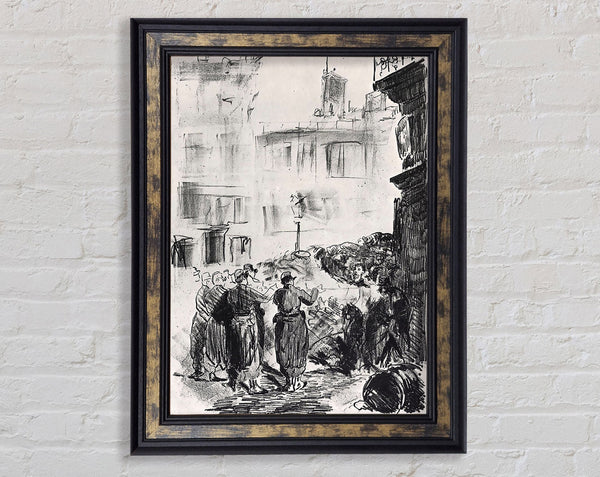 Manet The Barricade Framed Print