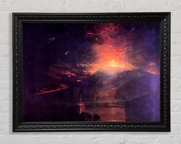 Joseph Mallord Turner The Eruption Of Volcano Souffrier Framed Print