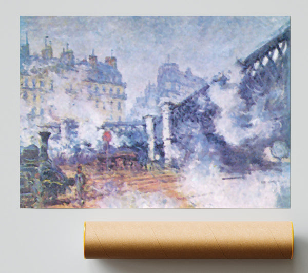 Monet The Europe Bridge Saint Lazare Station In Paris Poster