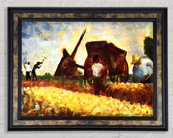 Seurat The Field Worker Framed Print