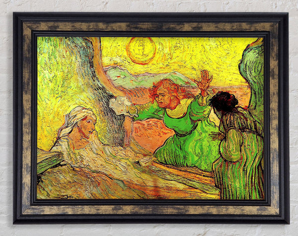 Van Gogh The Raising Of Lazarus After Rembrandt Framed Print