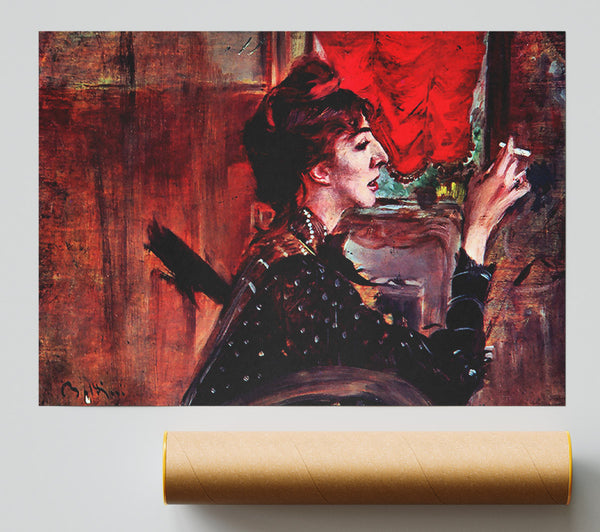Giovanni Boldini The Red Curtain Giclee Print