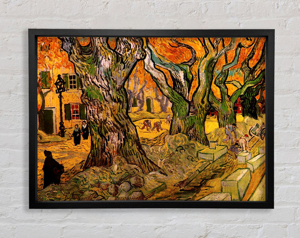 Van Gogh The Road Menders Framed Print