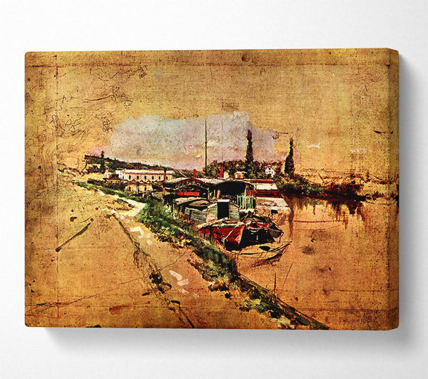  A Canvas Print of Giovanni Boldini The Seine At Bougival Canvas Art