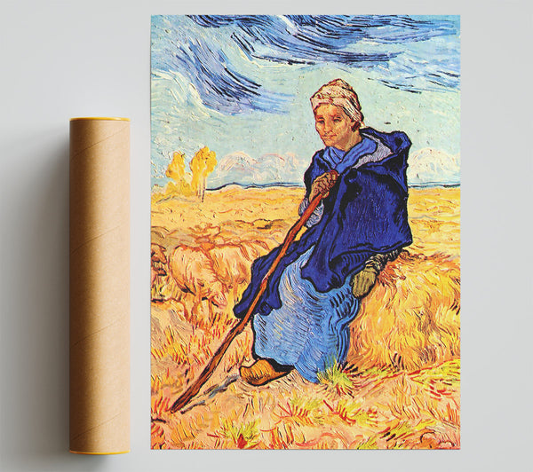 Van Gogh The Shepherdess Poster