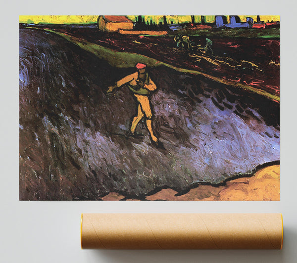 Van Gogh The Sower With The Outskirts Of Arles In The Background Print