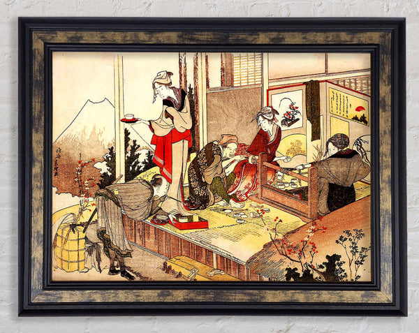 Hokusai The Studio Of Netsuke Framed Print