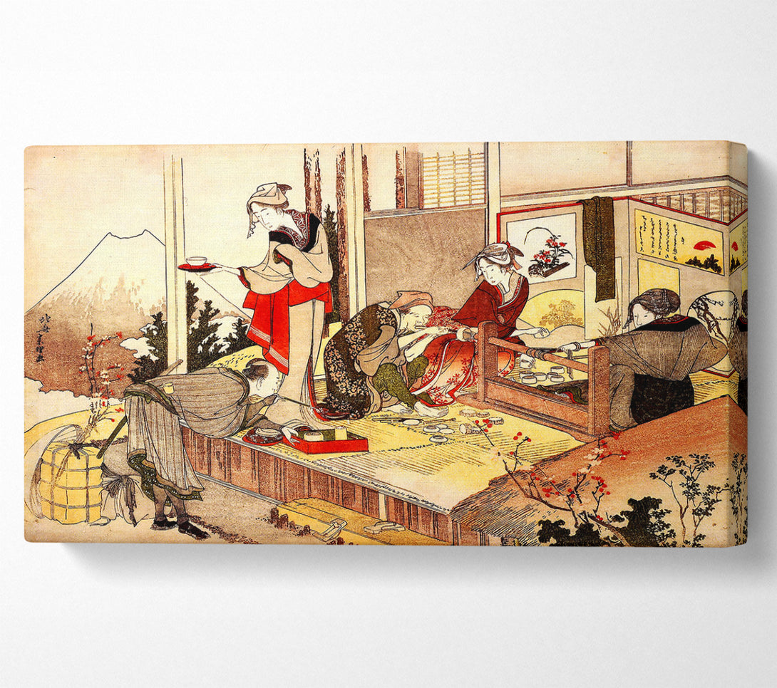  A Canvas Print of Hokusai The Studio Of Netsuke Canvas Art