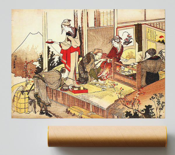 Hokusai The Studio Of Netsuke Poster