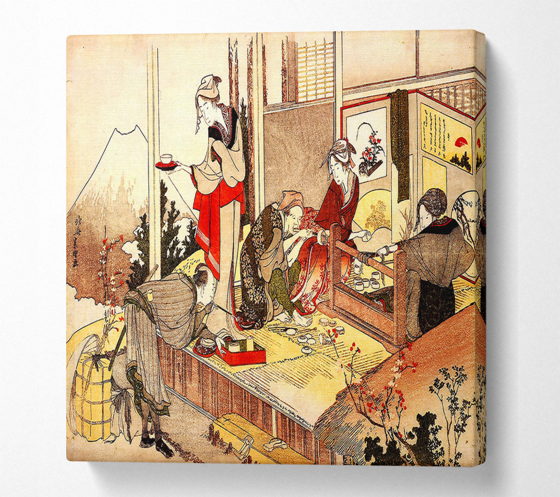  A Canvas Print of Hokusai The Studio Of Netsuke Canvas Art