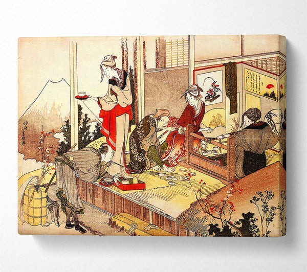  A Canvas Print of Hokusai The Studio Of Netsuke Canvas Art