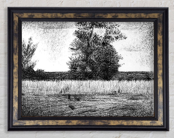 Seurat The Trees Framed Print