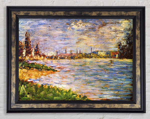 Seurat The Two Banks Framed Print