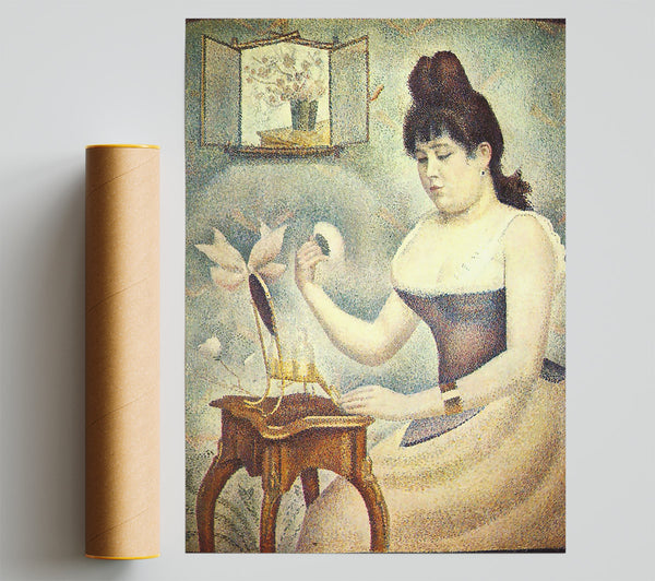 Seurat The Woman With The Powder Puff Print