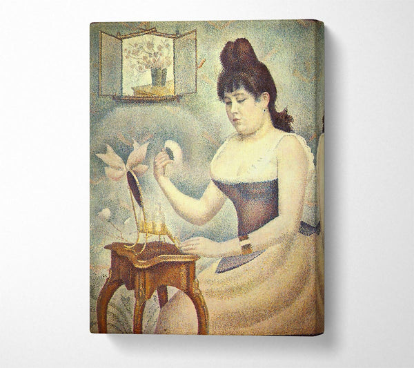  A Canvas Print of Seurat The Woman With The Powder Puff Canvas Print
