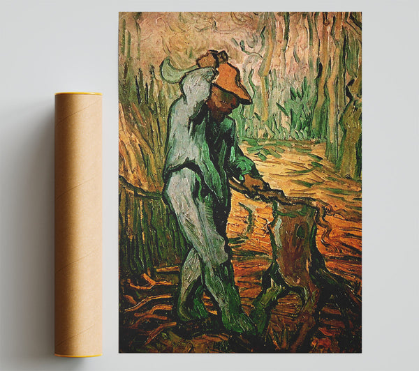 Van Gogh The Woodcutter After Millet Poster