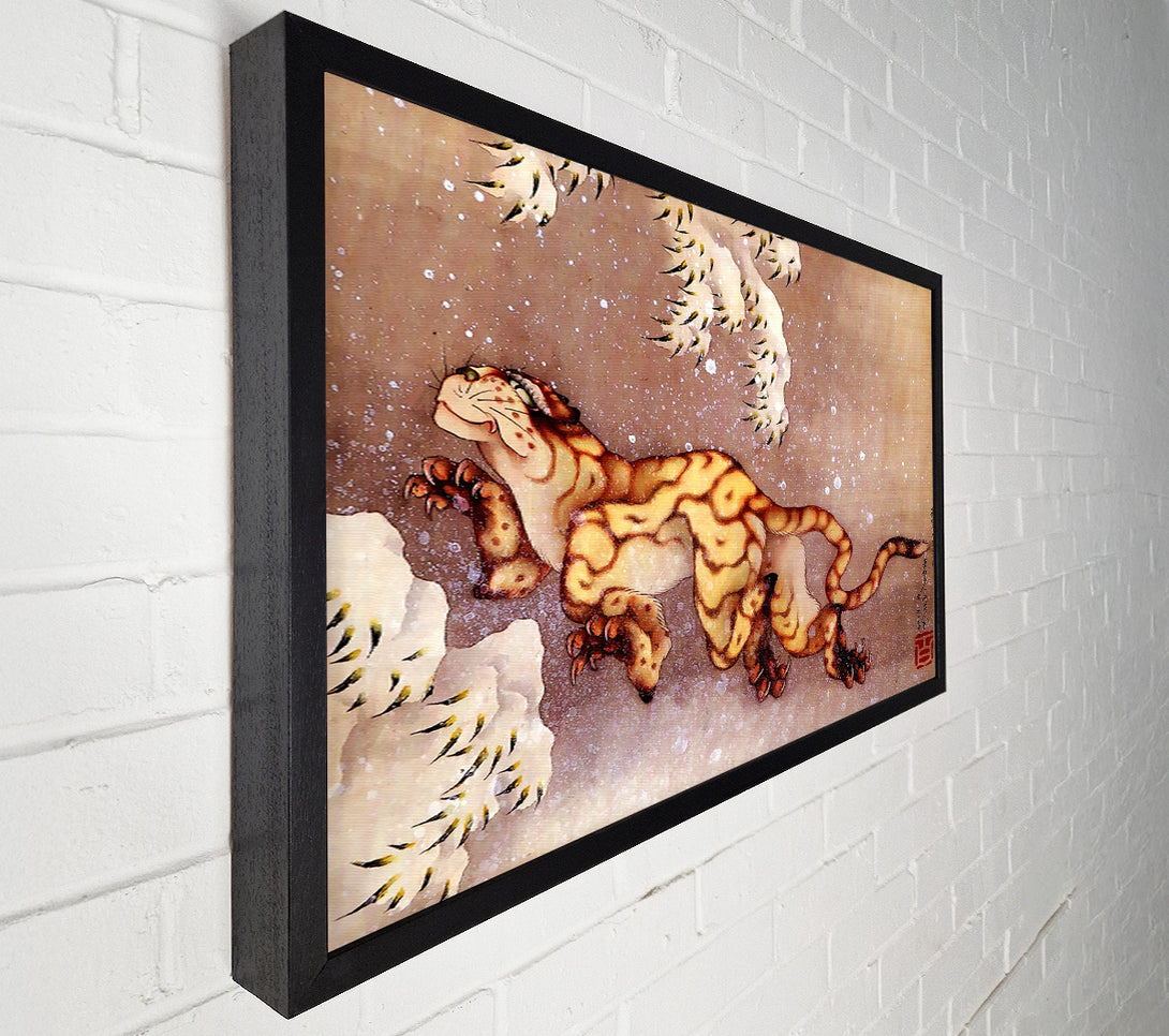  A Canvas Print of Hokusai Tiger In The Snow Canvas Art