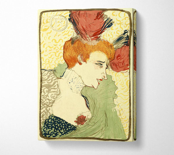  A Canvas Print of Toulouse Lautrec Bust Of Marcelle Lender Canvas Wall Art