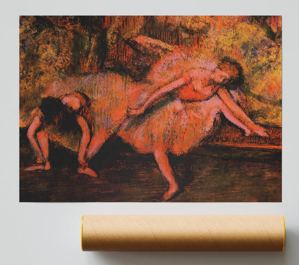 Degas Two Dancers On A Bank Print