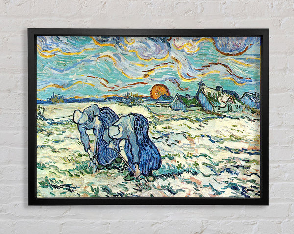 Van Gogh Zwei Grabgräber im Schnee