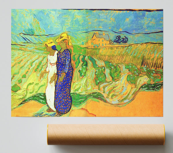Van Gogh Two Women Crossing The Fields Giclee Print