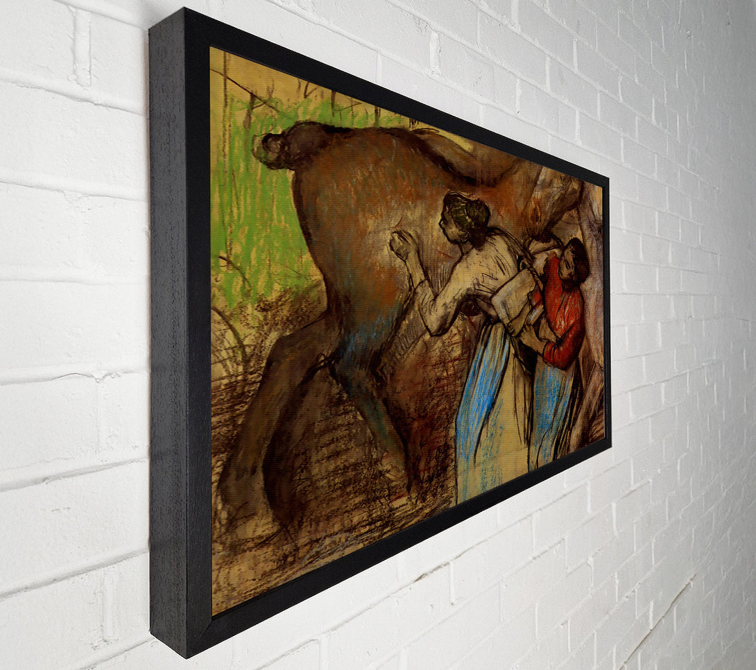  A Canvas Print of Degas Two Women Washing Horses Canvas Print