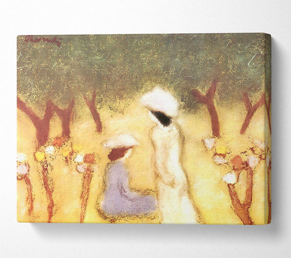  A Canvas Print of Joseph Rippl-Ronai Under The Hollyhocks Canvas Wall Art