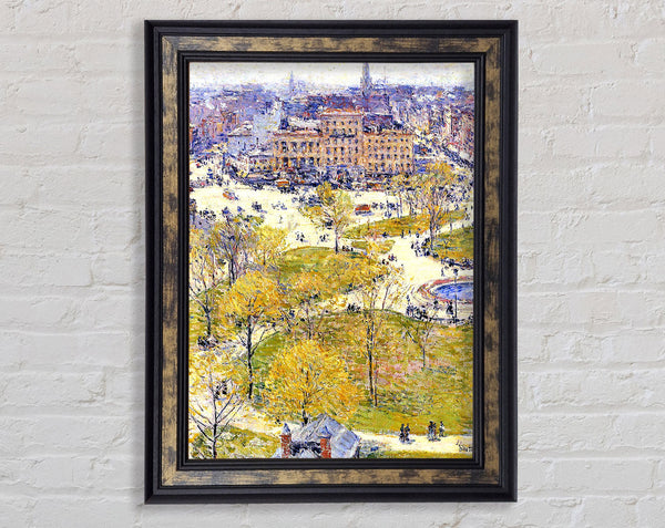 Hassam Union Square In Spring Framed Print
